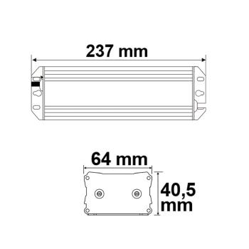 Preview: LED Trafo 12V/DC, 20-100W, IP65, dimmbar (Spannungssenke)