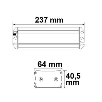 Preview: LED Trafo 24V/DC, 20-100W dimmbar (Spannungssenke), IP65