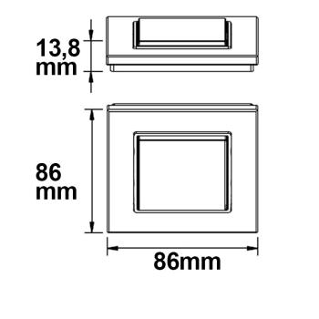 Preview: Sys-One single color 1 Zone Aufbau-Tast-Fernbedienung mit Batterie