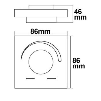 Preview: Sys-One single color 1 Zone Einbau-Drehknopf-Fernbedienung mit Batterie