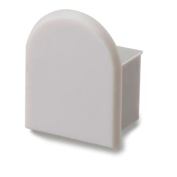 Endkappe EC19 für SURF12 RAIL inkl. COVER5, ohne Kabelausgang, PVC, grauweiß
