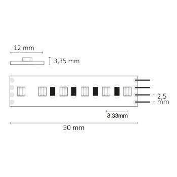 Preview: LED HEQ HighPower RGB Flexband, 24V DC, 28,8W, IP20, 5m Rolle, 120 LED/m