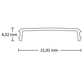 Preview: Abdeckung COVER7 opal/satiniert 200cm für Profil CORNER12