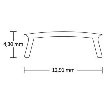 Preview: Abdeckung COVER9 klar 200cm für Profil SURF11/CORNER11