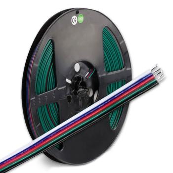 Kabel RGB+W 10m Rolle 5-polig 0,50mm² H03VH-H AWG20