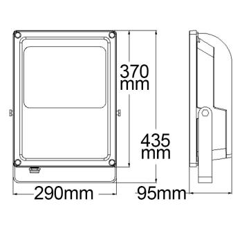 Preview: LED Fluter Prismatic 100W, warmweiß, IP66