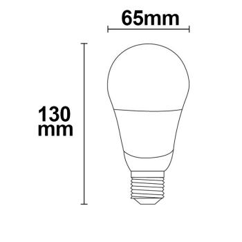 Preview: E27 LED Birne 15W A60, 240°, milky, warmweiß
