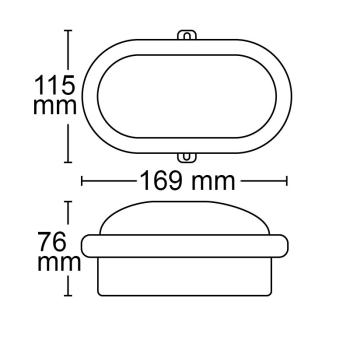 Preview: LED Kellerleuchte, 10W, IP44, weiß, neutralweiß