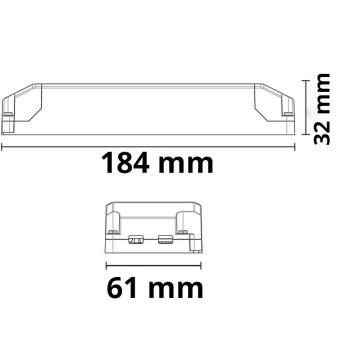 Preview: LED Trafo 12V/DC, 0-100W, SELV