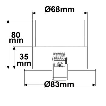 Preview: Einbaurahmen Sys-68 für GU10/MR16 Spots, IP65, inkl. GU10 Sockel u. Glaslinse (exkl. Cover)