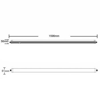 Preview: LED Linearleuchte 160cm, 42W, IP65, neutralweiß