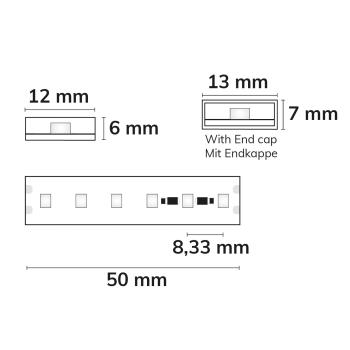 Preview: LED AQUA840 CC Flexband, 24V DC, 12W, IP68, 4000K, 15m Rolle, 120 LED/m