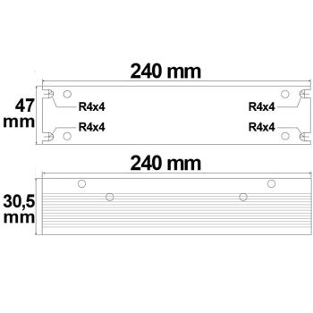 Preview: LED Trafo 12V/DC, 0-200W, Gitter, flach
