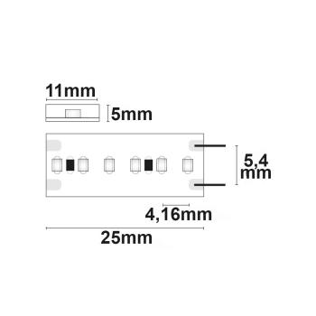 Preview: LED CRI927 Linear11 Flexband, 24V DC, 10W, IP54, 2700K, 5m Rolle, 240 LED/m