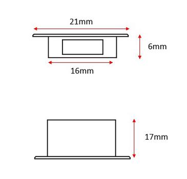 Preview: Endkappe EC25W weiß für Profil DIVE12 FLAT, 1 STK