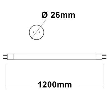 Preview: T8 LED Röhre Nano+, 120cm, 18W, kaltweiß