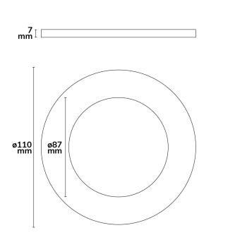 Preview: Cover Aluminium rund chrom matt für Sys-90