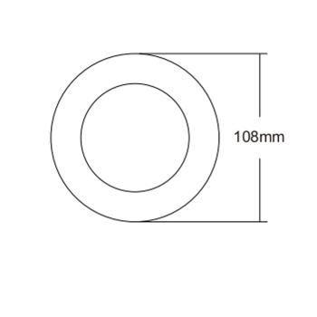 Preview: Cover Aluminium rund schwarz für Sys-90