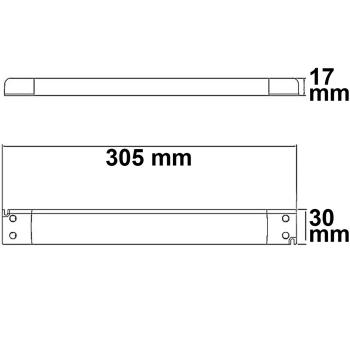 Preview: LED Trafo 12V/DC, 0-60W, SELV, ultraflach, schmal