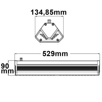 Preview: LED Hallenleuchte LN 100W, 30x70°, IK10, IP65, 1-10V dimmbar, kaltweiß