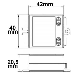 Preview: LED Trafo 12V/DC, 0-10W, SELV, flach