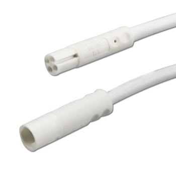 Mini-Plug RGB Verlängerung male-female, 1m, 4-polig, IP54, weiß, max. 48V/6A