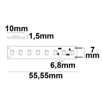 Preview: LED CRI840 High-Lumen CC Flexband, 24V DC, 21W, IP20, 4000K, 160 lm/W, 5m Rolle, 140 LED/m