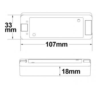 Preview: Sys-Pro Push/Funk Mesh PWM-Dimmer, 1 Kanal, 5-36V DC 8A