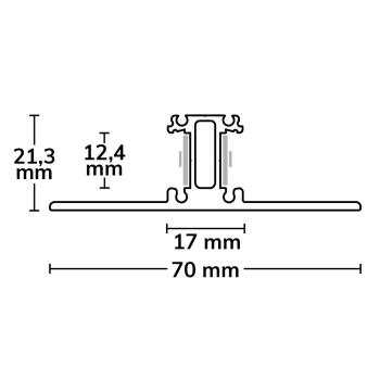 Preview: LED Leuchtenprofil 2SIDE Aluminium schwarz pulverbeschichtet, 200cm