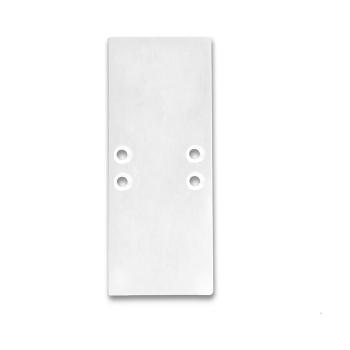 Endkappe EC66 Aluminium weiß RAL9003 für Profil 2SIDE, 2 STK, inkl. Schrauben