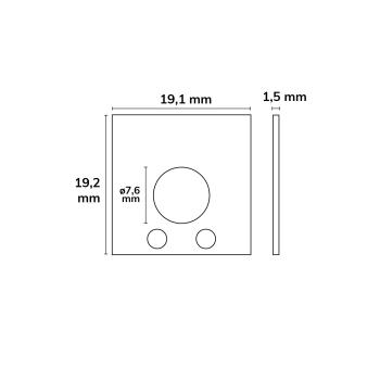 Preview: Endkappe EC 59W weiß RAL 9010 für Profil SURF16 mit Kabeldurchführung, 2 STK, inkl. Schrauben