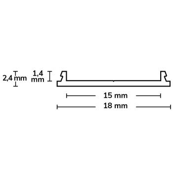 Preview: LED Aufbauprofil SURF15 FLEX Aluminium eloxiert, 200cm