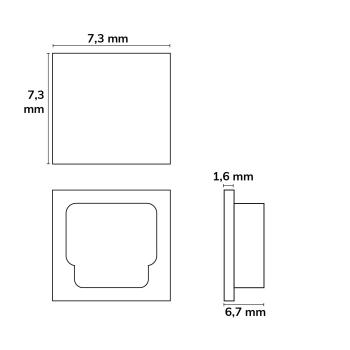 Preview: Endkappe EC 64 für Profil SURF6, 1 STK