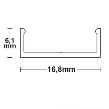Preview: Befestigungsleiste für Montageprofile, 200cm