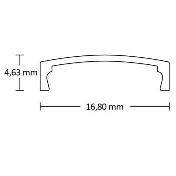 Preview: Abdeckung COVER3 opal/satiniert 600cm für Profil SURF12 RAIL/BORDERLESS (FLAT)