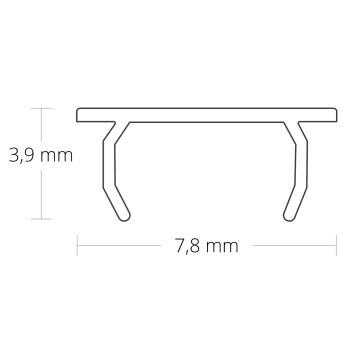Preview: Abdeckung COVER24 opal/satiniert 200cm für Profil SURF6/LAMP40/FURNIT6