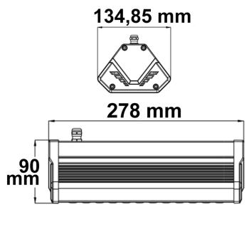 Preview: LED Fluter/Hallenleuchte LN 3x 50W, 30x70°, IK10, IP65, 1-10V dimmbar, neutralweiß