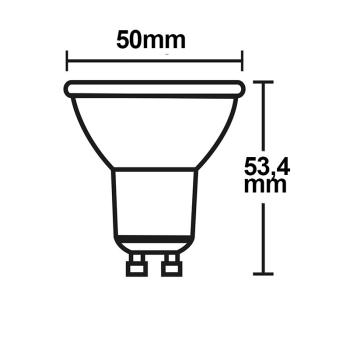 Preview: GU10 LED Strahler 3W, 270°, opal, warmweiß