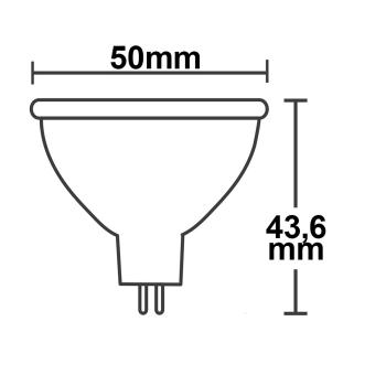 Preview: MR16 LED Strahler 3,5W, 270°, opal, warmweiß