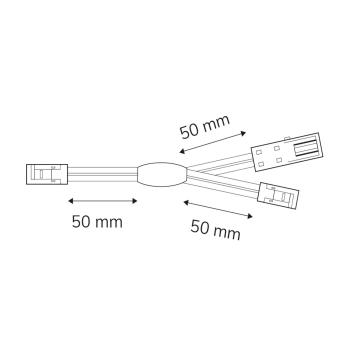 Preview: MiniAMP Linearsplitter 2 x male-Stecker / 1 x female-Buchse, 2-polig, weiß, max. 4A