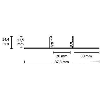 Preview: LED Trockenbau T-Profil 20, 200cm