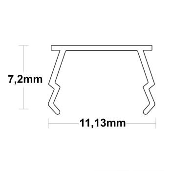Preview: Abdeckung COVER27 opal für Trockenbauprofil Planar/Single-Double Curve, 200cm