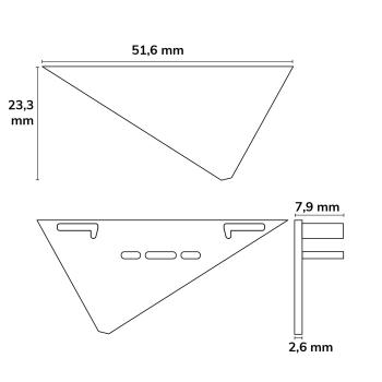 Endkappe links für Profil CORNER22