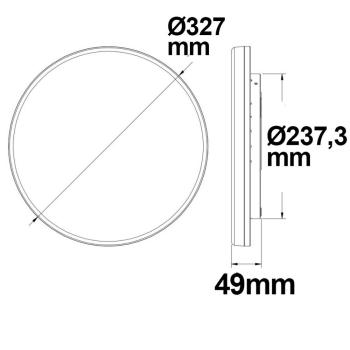 Preview: LED Decken/Wandleuchte 24W, weiß, rund, DN327, IP54, ColorSwitch 3000|4000K