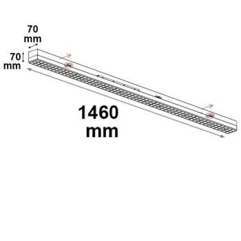 Preview: FastFix LED Linearleuchte S, IP40, 1,5m, 25-75W, 3000K, 30°