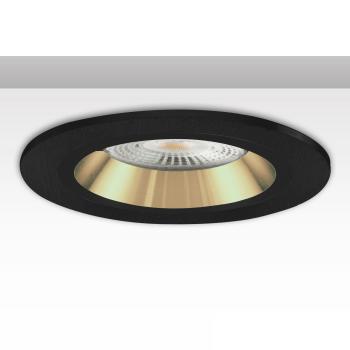 Einbaurahmen rund, Loch 80mm, schwarz + schwarz-gold, für GU10/MR16 Spots