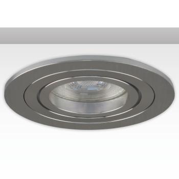Einbaurahmen rund, Loch 80mm, Alu gebürstet + Alu gebürstet, für GU10/MR16 Spots
