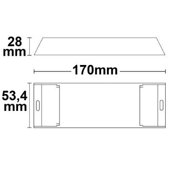 Preview: RGB+W PWM-Dimmer mit Nah- u. Fernbedienung, 2 Szenen-Speicher, 4 Kanal, 12-36V, 4x5A
