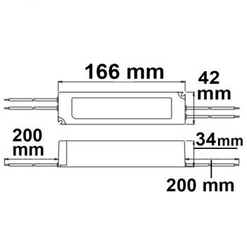 Preview: LED Trafo 24V/DC, 0-60W, IP67