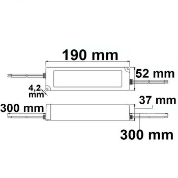 Preview: LED Trafo 24V/DC, 0-100W, IP67